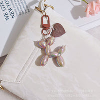 Balloon Heart Punk Dog Keychain