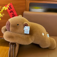 Lazy Lounger Capybara Plush Pillow