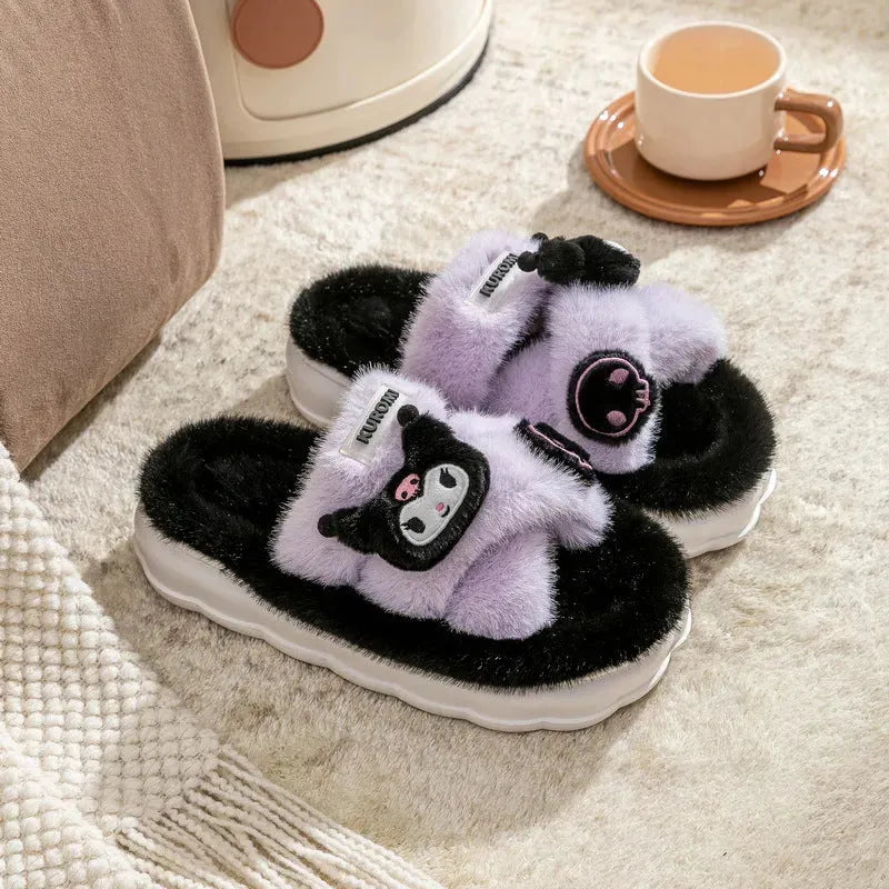 Sanrio Plush Fluffy Slippers Ladies home slippers - Bear Hugs