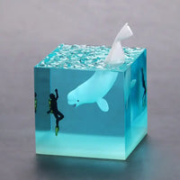 Brave Diver & Diving Fish Resin Night Light