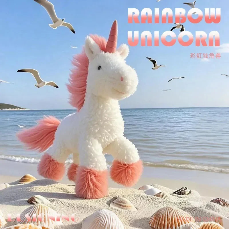 Rainbow Furry Unicorn Plushie