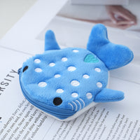 Porte-monnaie en peluche requin-baleine 