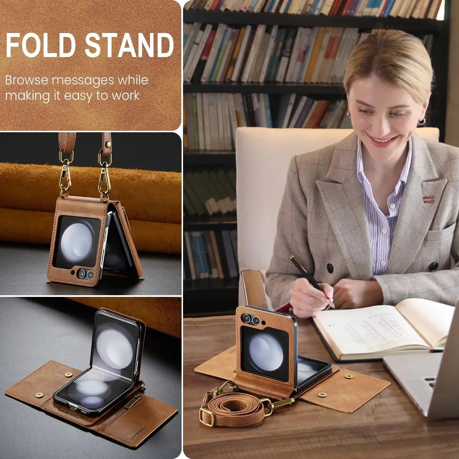 All-in-One Wallet Strap Case (For Samsung Z Fold)