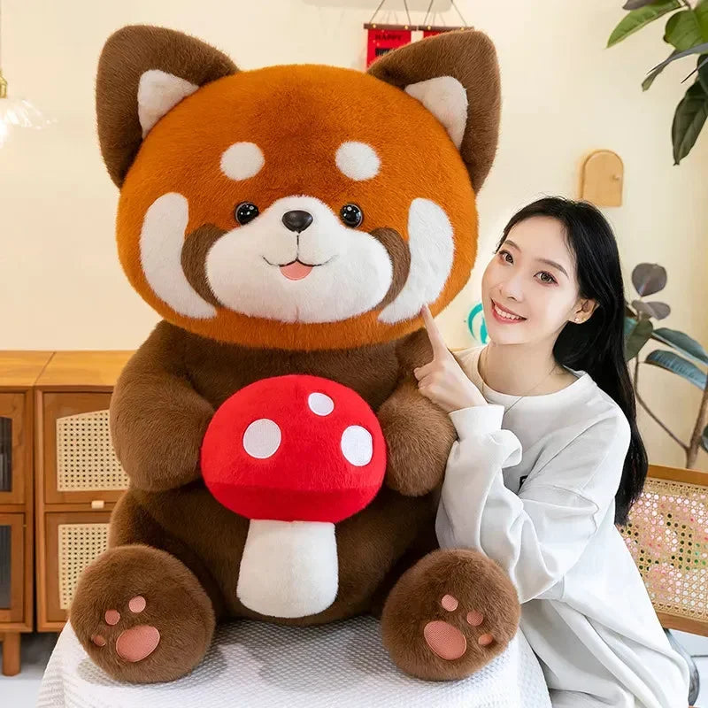 Mushroom Muncher Red Panda Plush