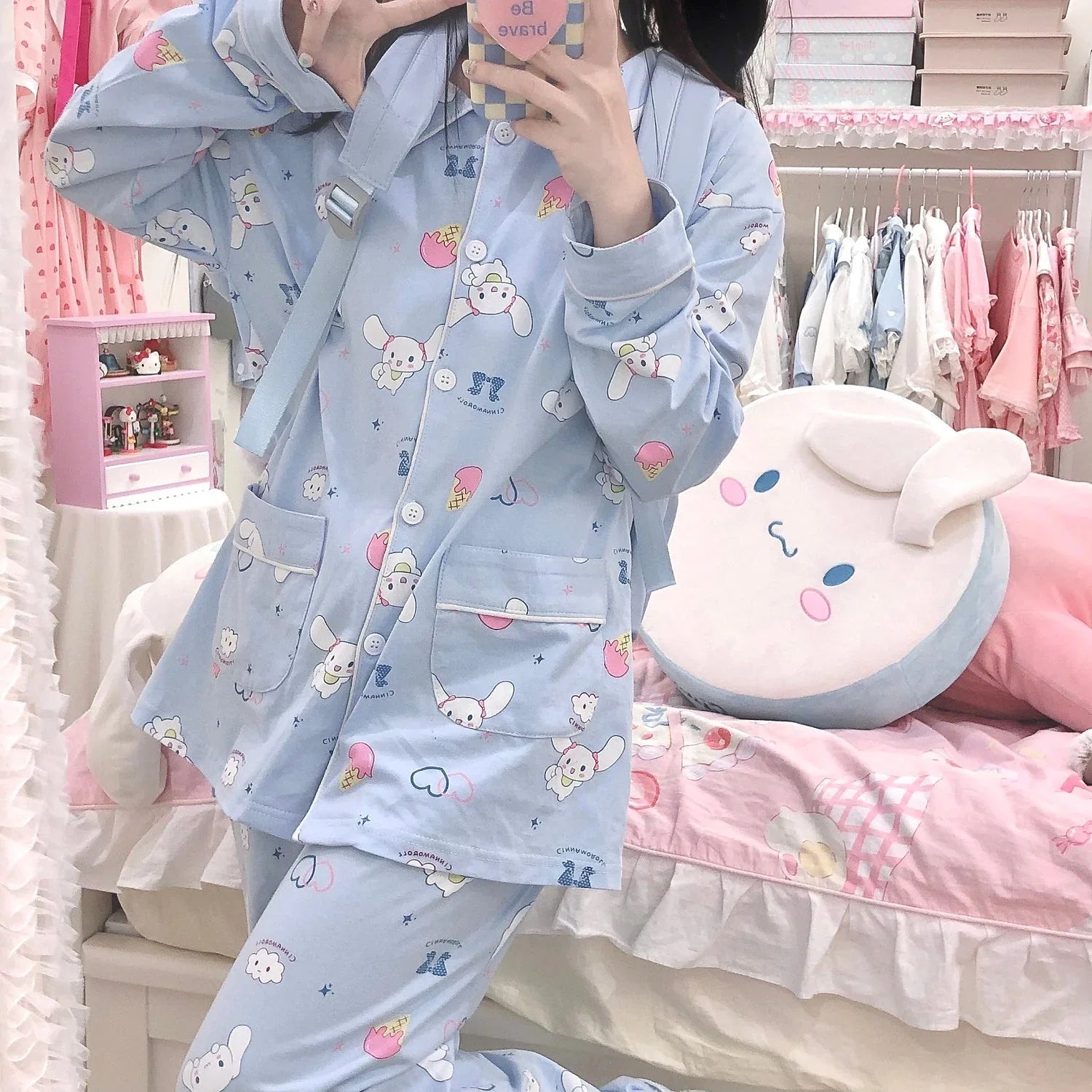 Cute Anime Pajamas Suits Set PN4338 - Bear Hugs