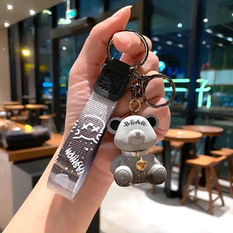 Gradient Starry Sky Bear Acrylic Keychain