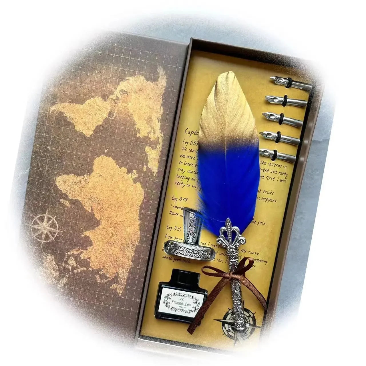 Wizarding Quill Feather Pen & Ink Set