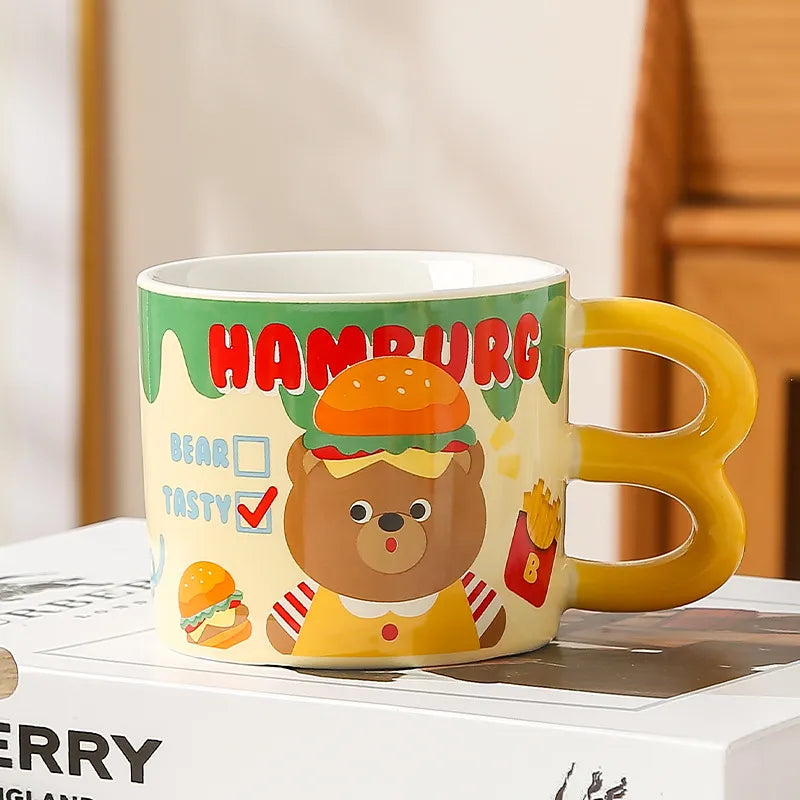 French Fries Bear Ceramic Mug (400 ml)