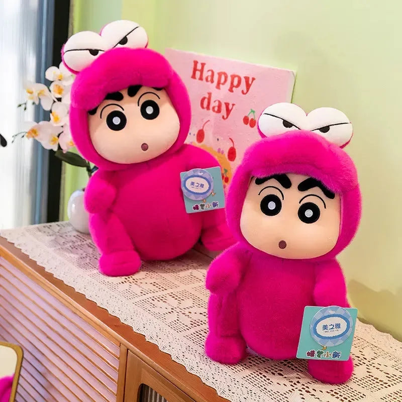 Peluche cosplay de crocodile rose Shinichan 