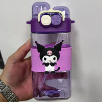 Double-Drink Straw Cup Water Bottle (570 ml)