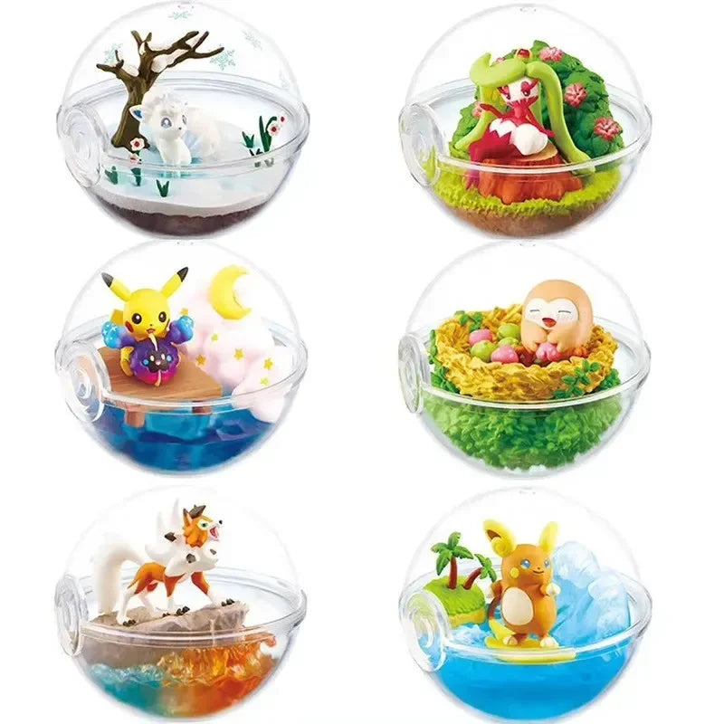Pokimoen Crystal Pokéball Action Figures (Set of 6)