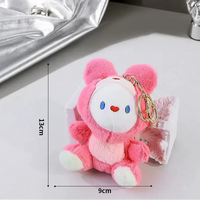 Colorful Bunny Buddies Plush Keychain