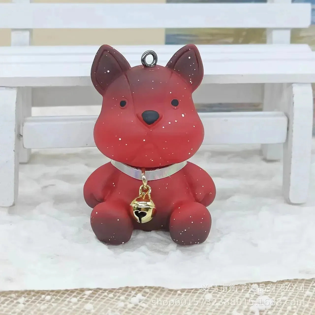 Porte-clés en acrylique dégradé de chiot étoilé 