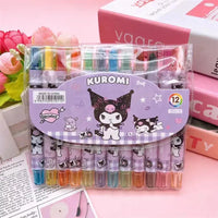 Sanrio Rainbow Crayon Set (12 Pcs)