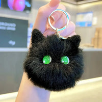 Purrfect Peepers Cat Head Keychain