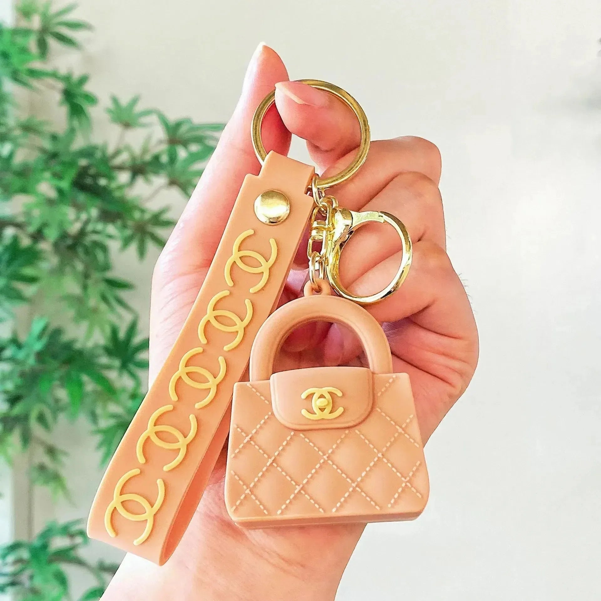 Luxury CC Bag Shaped Keychain