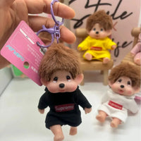 Porte-clés en silicone à capuche Monchhichi 
