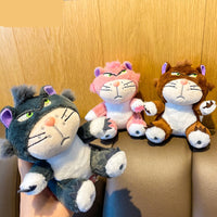 Cute Disney Angry Cat Plush Keychain