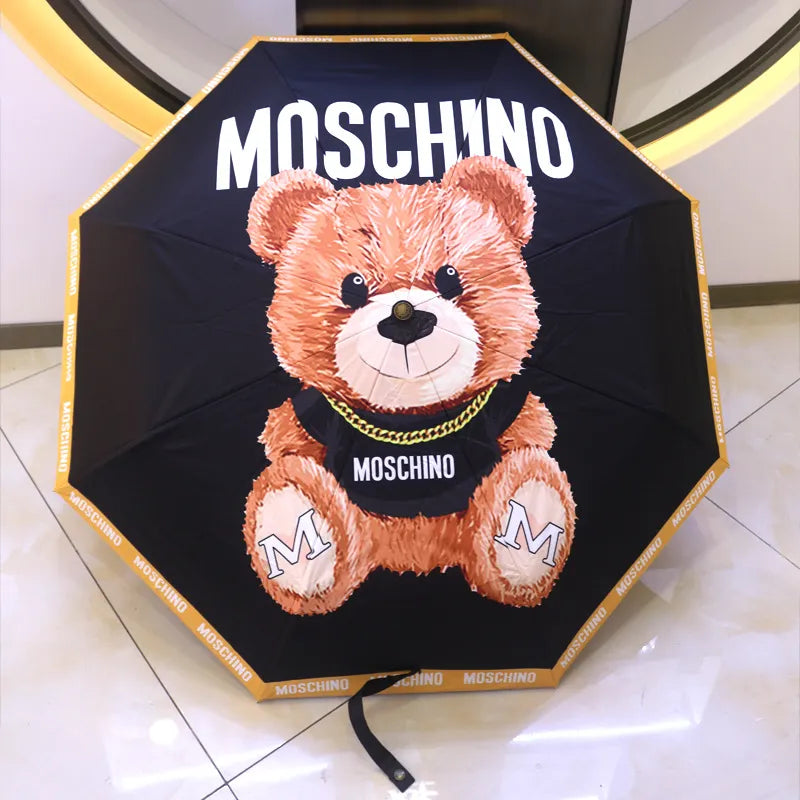 Creative Bear Handle Tri-Fold Umbrella