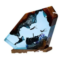 Sea Dreams Whale & Diver Resin Light