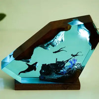 Sea Dreams Whale & Diver Resin Light