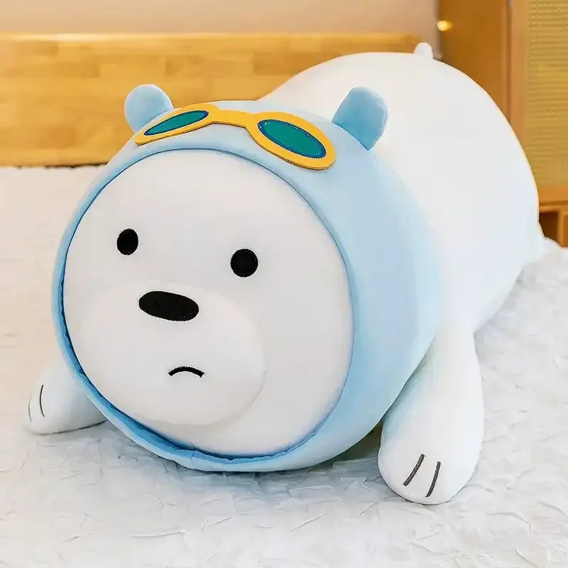 WBB Ski-Ready Snow Bear Plush Pillow