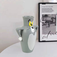 Tom Cat Shaped Novelty Cartoon Vase