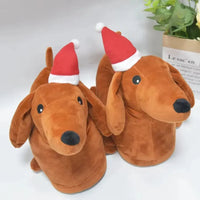 Dachsund Puppy Warm Indoor Slippers