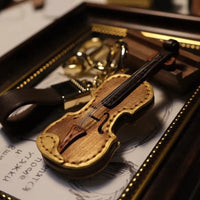 Simulation Violin Keychain