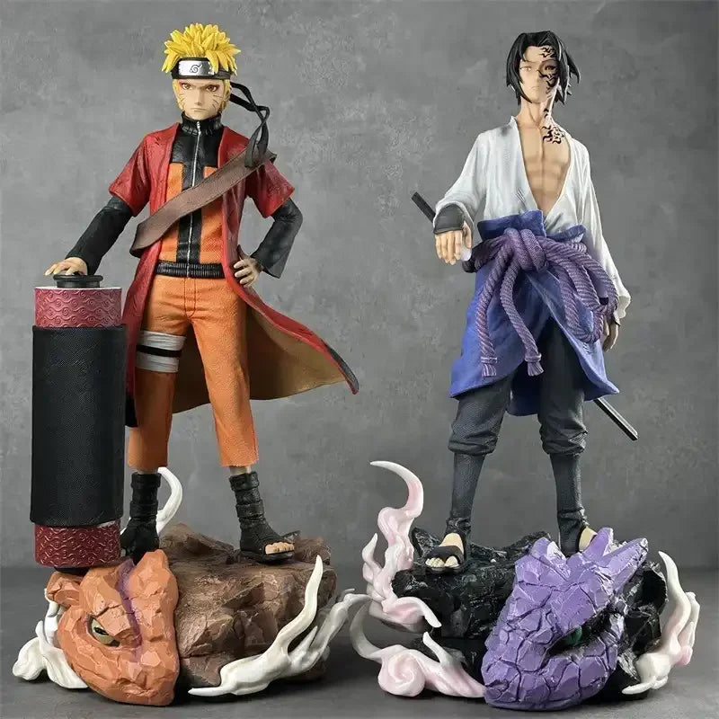Figurines de luxe Naruto et Sasuke (42 cm) 