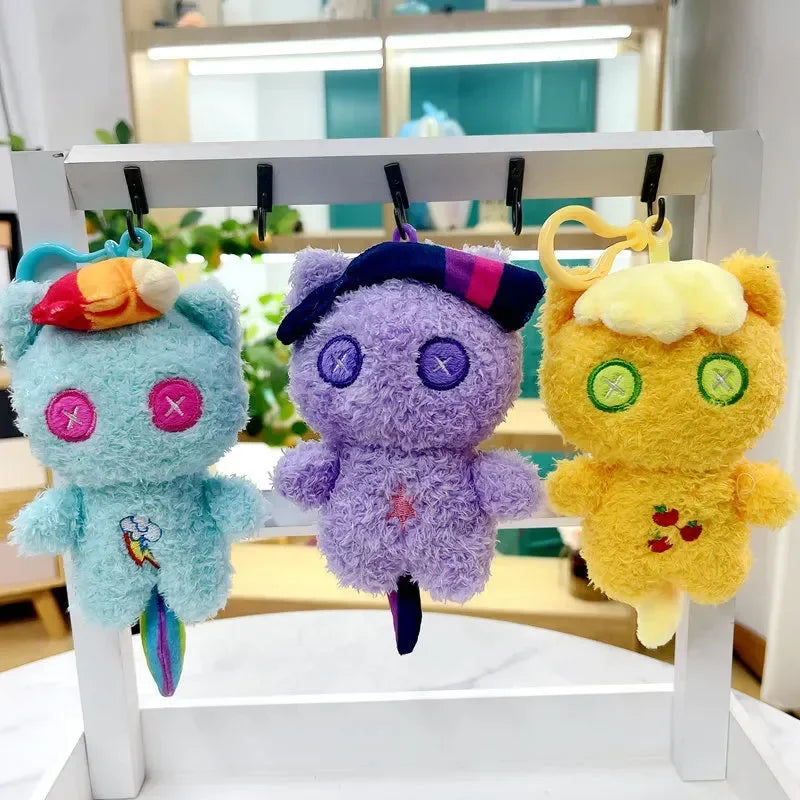 Porte-clés en peluche Lil' Ponies colorés 