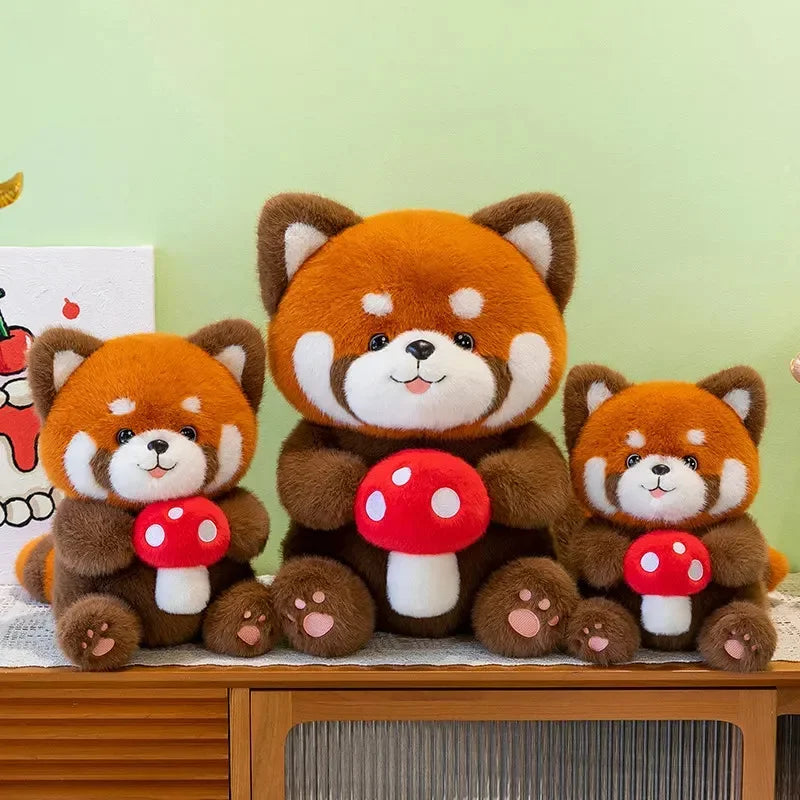 Mushroom Muncher Red Panda Plush