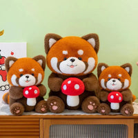 Mushroom Muncher Red Panda Plush