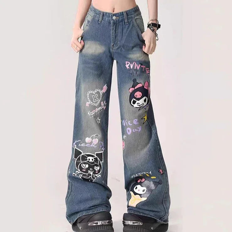 Cartoon Girl Jeans Pants PN6685 - Bear Hugs