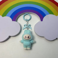 Labubu Crystal Bow Charm Keychain