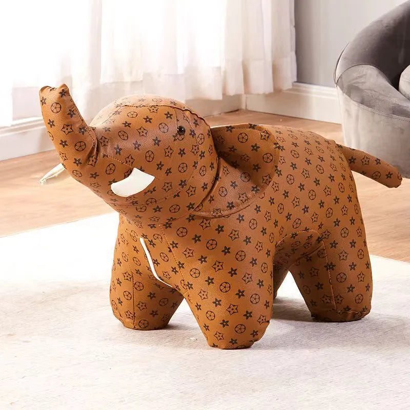 Animal Luxury Monogram Pattern Shoe Stool