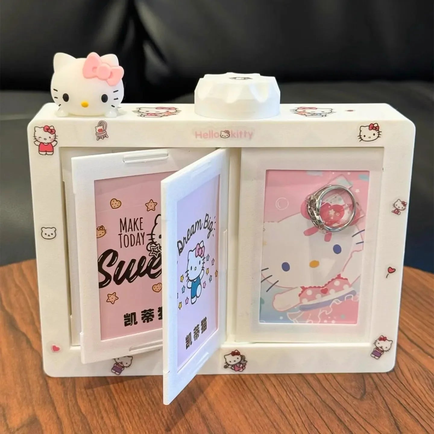 Carrousel de cadres photo rotatifs à 12 emplacements 