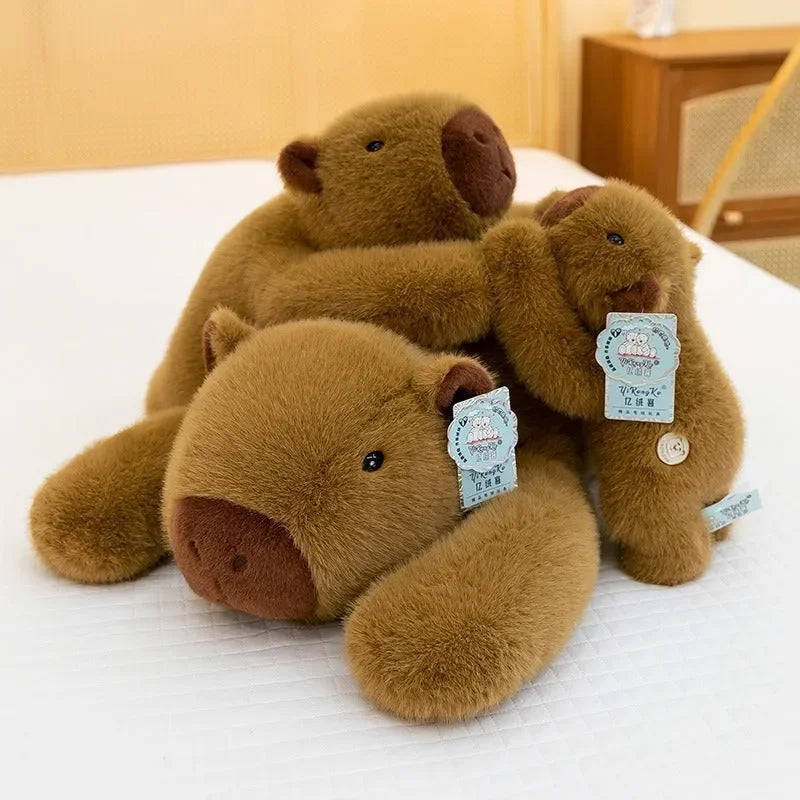 Lazy Lounger Capybara Plush Pillow