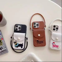 Fashionable Puppy Wallet Phone Case (For iPhones)