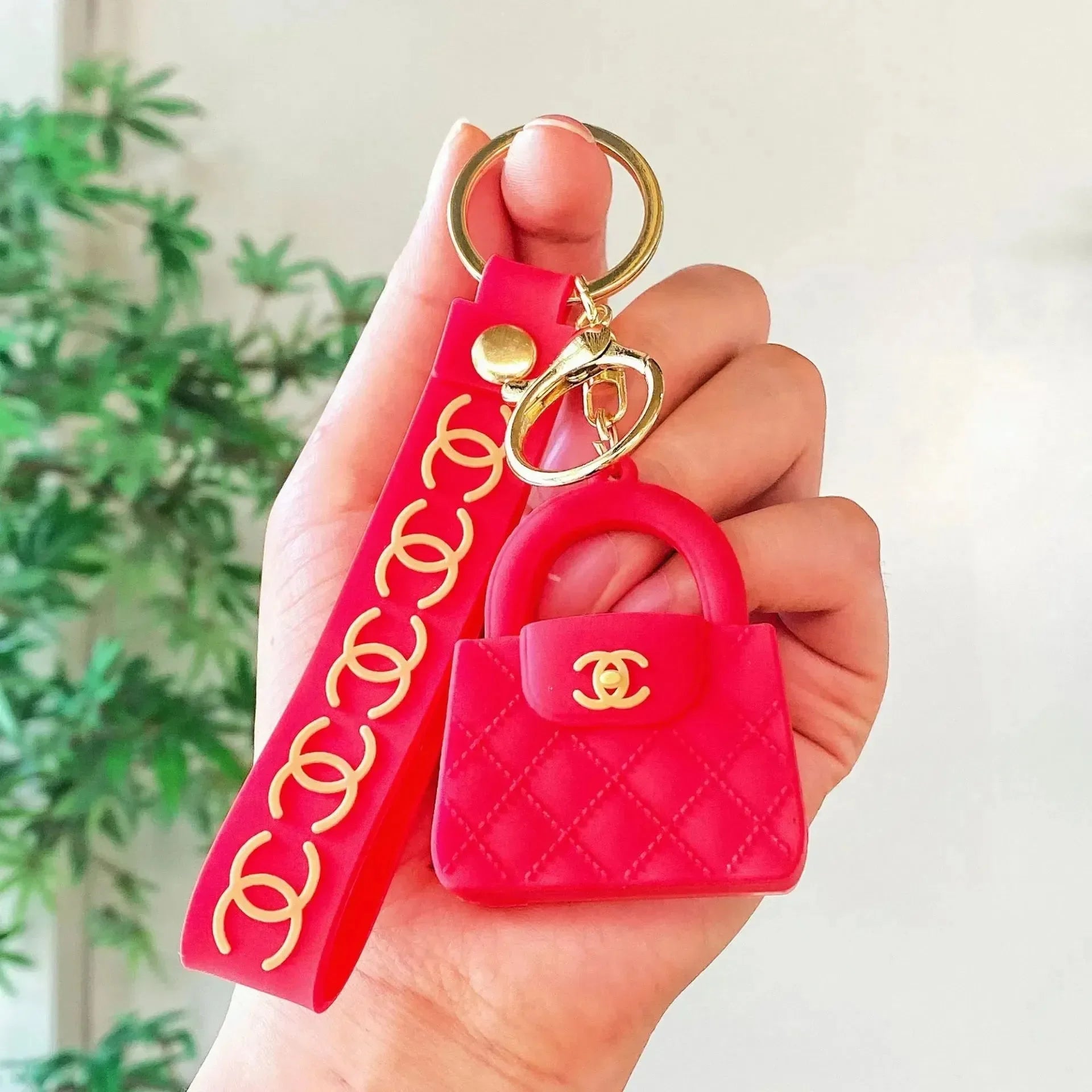 Luxury CC Bag Shaped Keychain