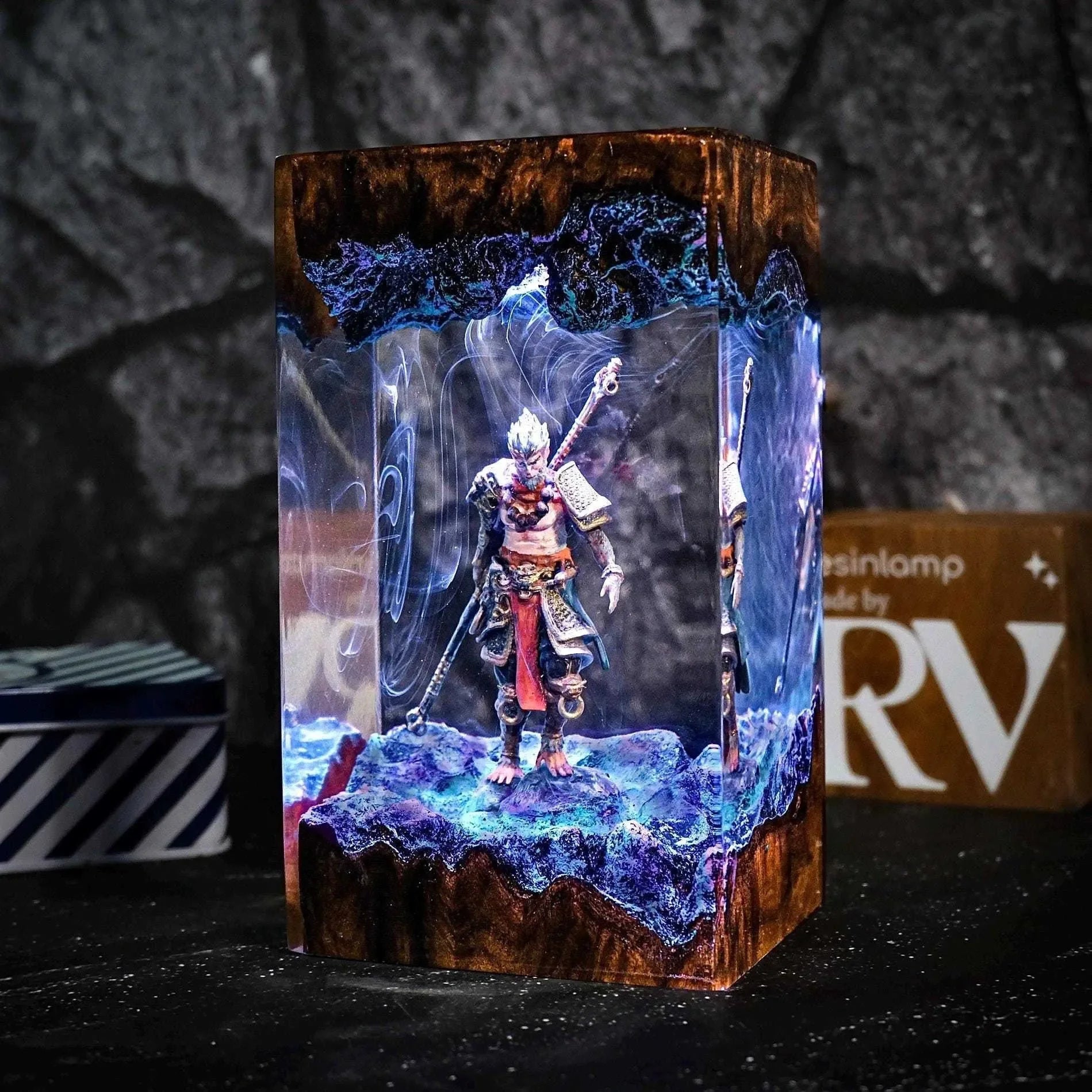 Monkey King's Glow Resin Night Light