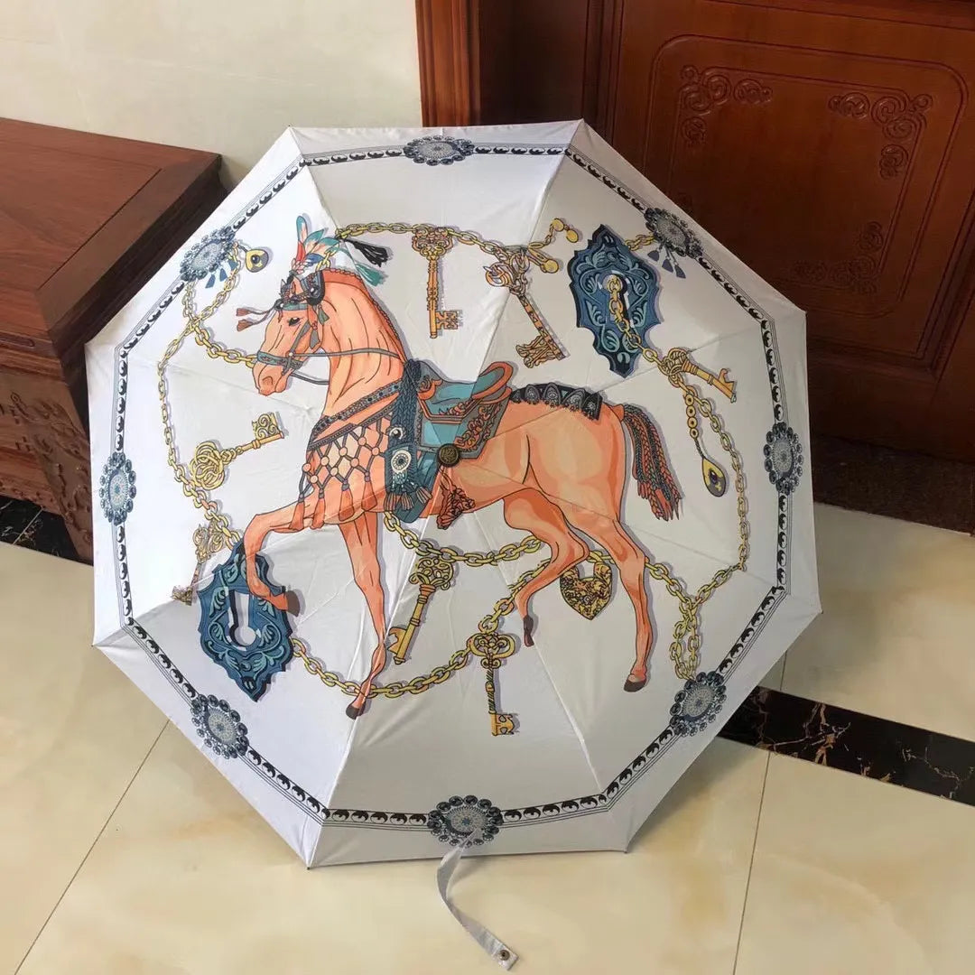 Horse Carriage Luxury Designer Umbrella