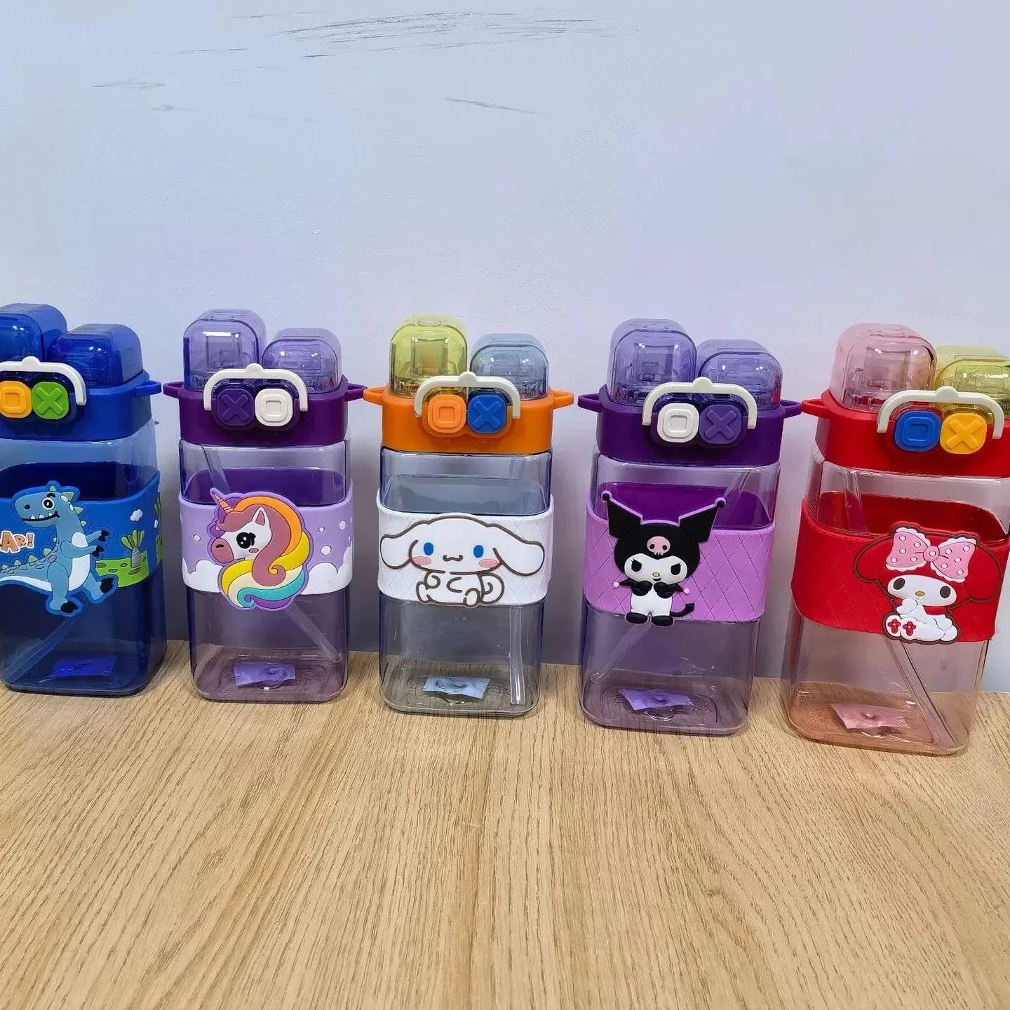 Double-Drink Straw Cup Water Bottle (570 ml)