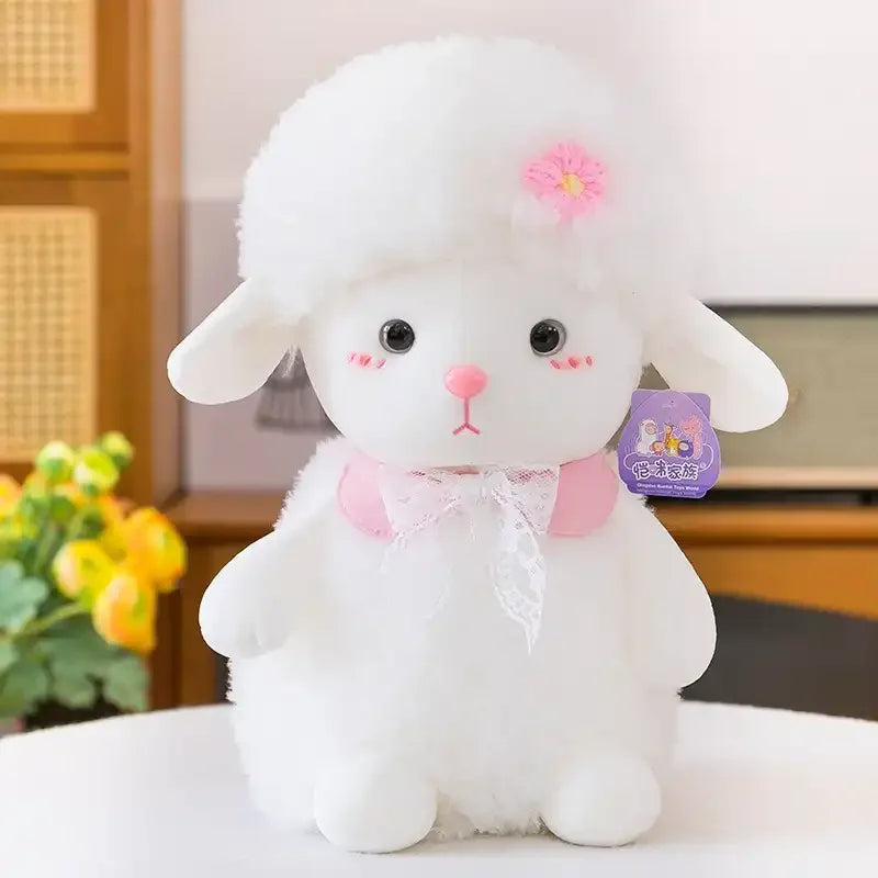 Floral Bow Lamb Plushie