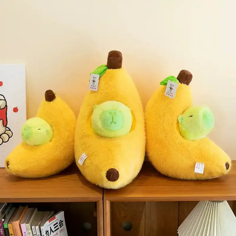 Banana Hiding Capybara Plush