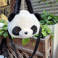Panda Face Plush Crossbody Bag