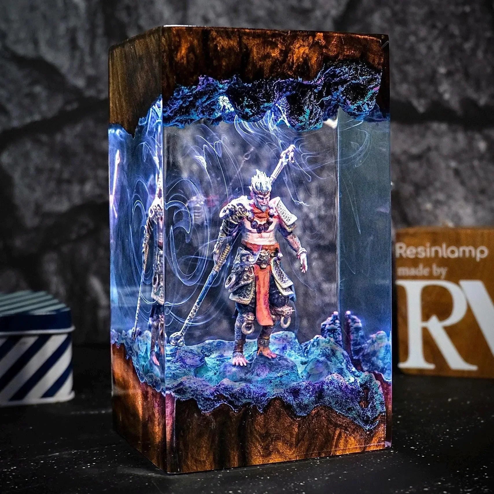 Monkey King's Glow Resin Night Light