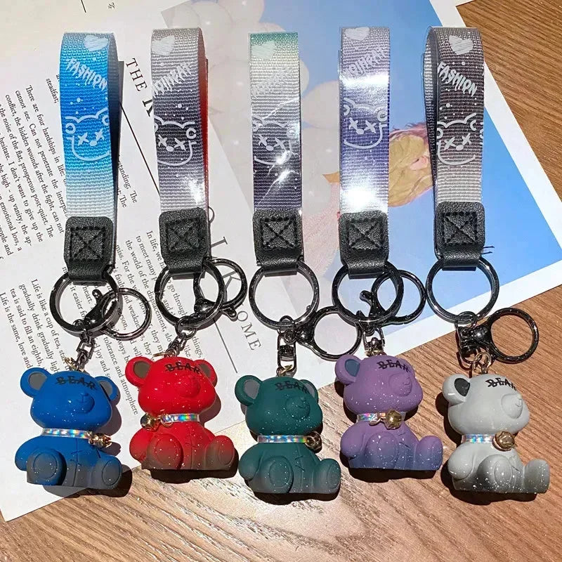 Gradient Starry Sky Bear Acrylic Keychain