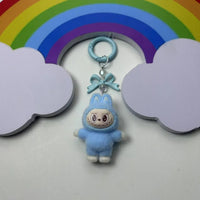 Labubu Crystal Bow Charm Keychain