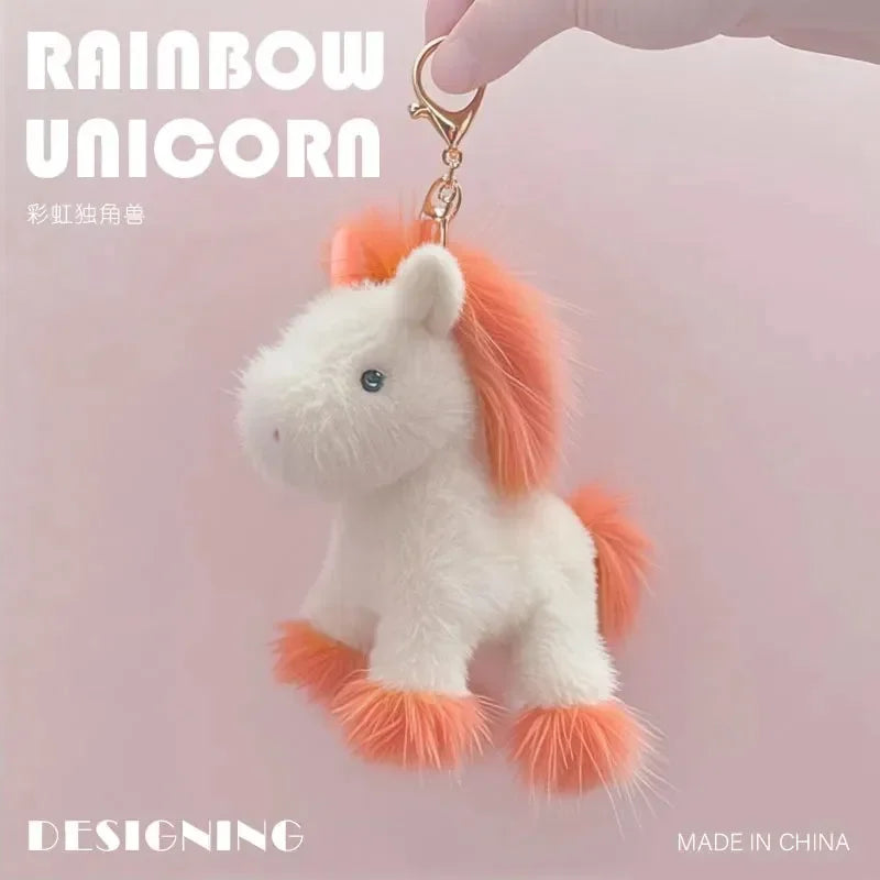 Rainbow Furry Unicorn Plushie